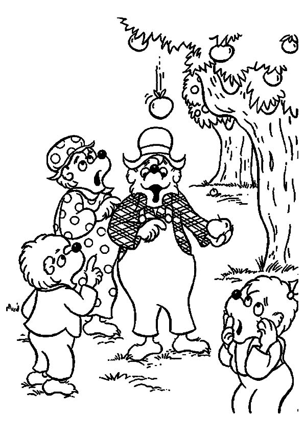 Plansa de colorat cu Ursul Berenstain 20 13